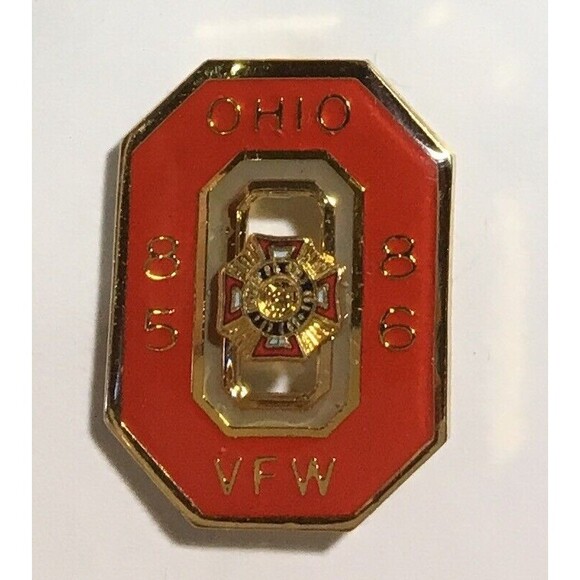 Ohio State logo -1985-86 OHIO VFW -  Collectible Lapel Pin - Picture 2 of 2